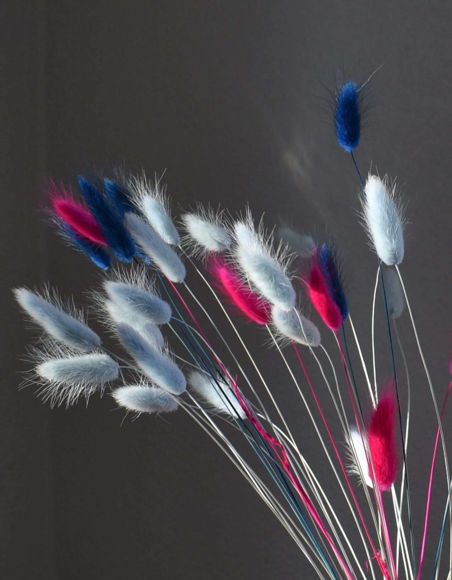 Dmuszek jajowaty trójkolorowy - błękitny, granatowy, różowy | 50 szt. - obrazek 3